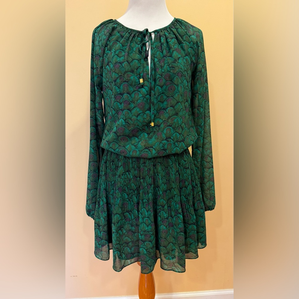 Michael Kors Green Long Sleeve Dress